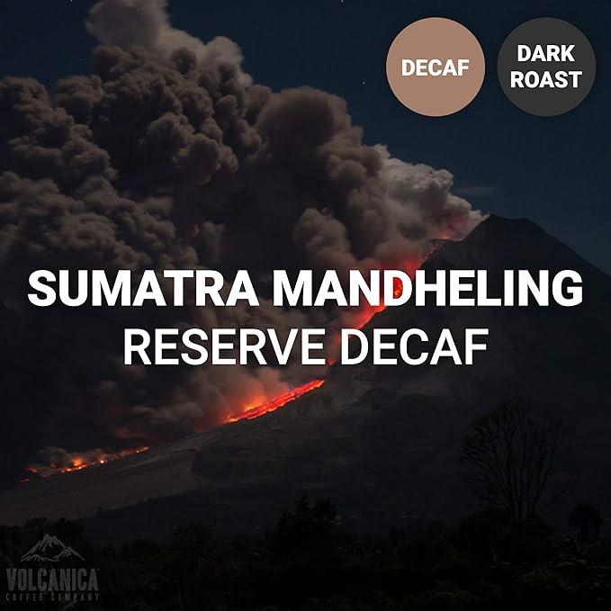 Sumatra Mandheling Decaf Coffee Dark Roasted Ground Fresh Roasted 5 lbs