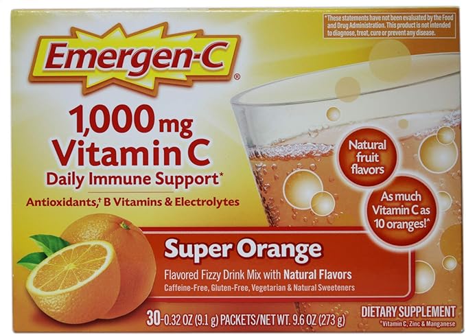Emergen-C Health and Energy Booster - Super Orange 30 Ct. Pack of 3