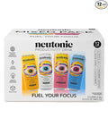 Neutonic Nootropic Productivity Energy Drink | Variety Pack 12 Cans | 120mg Natural Caffeine Zero Sugar | Support Memory Mental Clarity Cognitive Function | Boost Focus Energy Brain Health