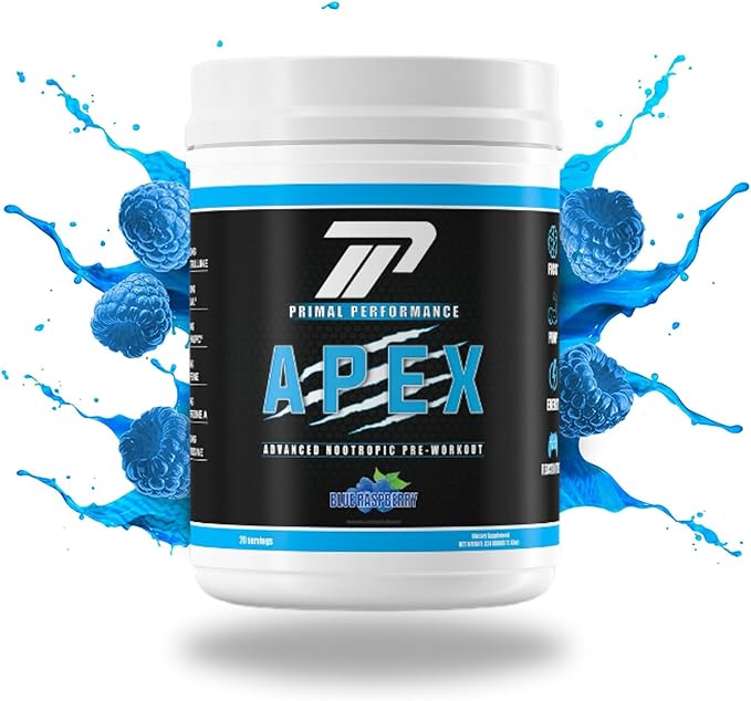 Primal Performance Apex Energy &amp Focus Nootropics Drink Mix | Wilderness Energy &amp Pre-Workout | 150 MG Caffeine L-Citrulline Noolvl AlphaGPC L-Tyrosine &amp More