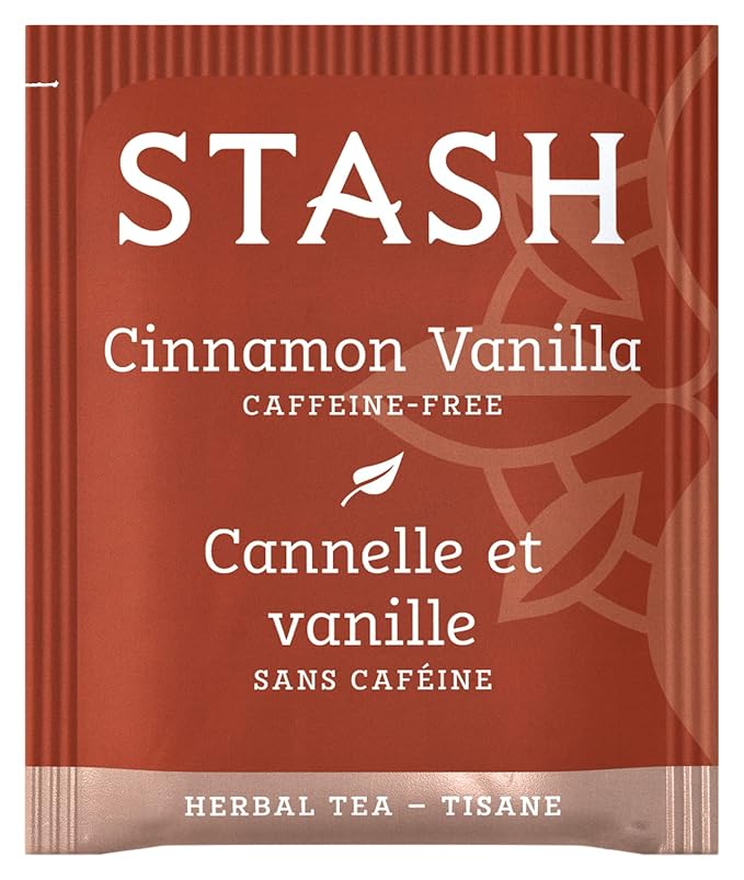 Stash Tea Cinnamon Vanilla Herbal Tea - Caffeine Free Non-GMO Project Verified Premium Tea with No Artificial Ingredients 18 Count (Pack of 6) - 108 Bags Total