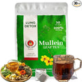 Orangic Mullein Detox Tea for LungsSmokerRespiratory Support-Pure Mullein Leaf Herbal Tea for Lung Cleanse18 Premium Herbs BlendBreath Easy TeaCaffeine Free100% Natural30 Tea Bags
