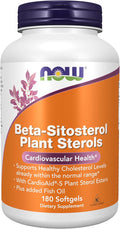 NOW Foods Supplements Beta-Sitosterol Plant Sterols with CardioAid®-S Plant Sterol Esters and Added Fish Oil 180 Softgels
