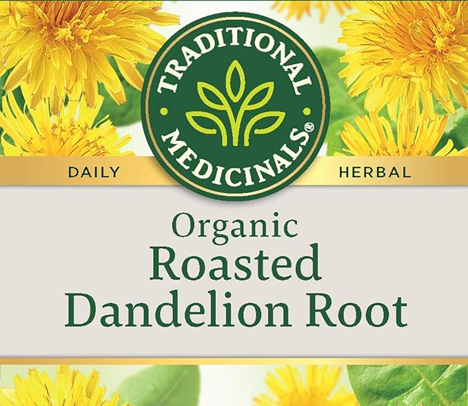 Traditional Medicinals Organic Roasted Dandelion Root Herbal Wrapped Tea Bags - 16 ct - 6 pk