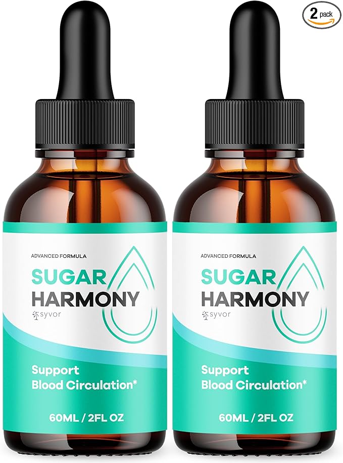 (2 Pack) Sugar Harmony Drops Official SugarHarmony Liquid Drops with All Natural Ingredients Advanced Formula Support Supplement with Maximum Strength Premium Vitamins for Women &amp Men (60 Servin