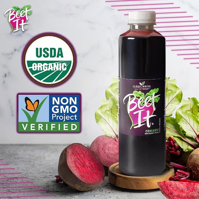 BEET IT Organic Beet Juice 25.4 Fl.oz (6 Pack) | Non GMO 100% Natural Organic Juice- Gluten Free No Added Sugar Not from Concentrate | Nutrient Packed Vegetable Juice