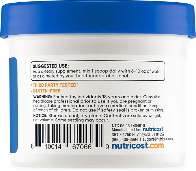 Nutricost Tudca Powder 25 Grams (Tauroursodeoxycholic Acid) - Gluten Free Non-GMO