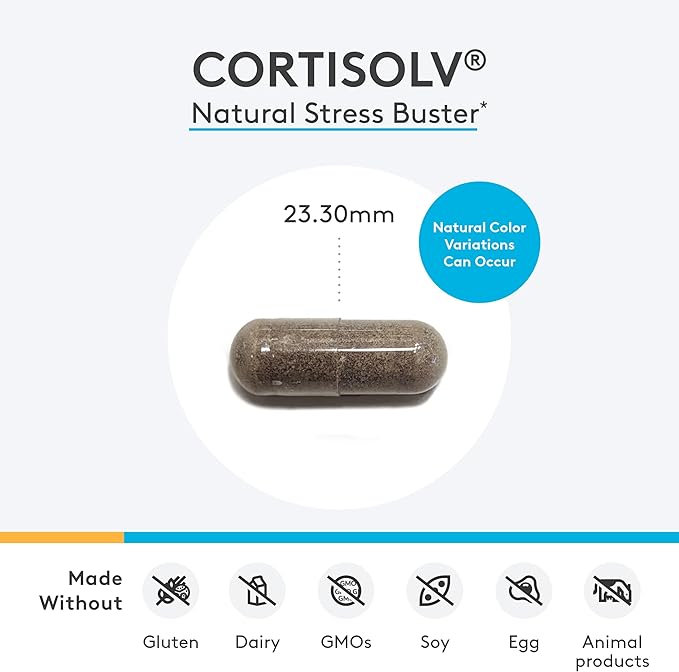 XYMOGEN Cortisolv Cortisol Supplement - Ashwagandha Supplement with L Theanine to Support Healthy Cortisol Levels Energy Relaxation and Mental Clarity (120 Capsules)