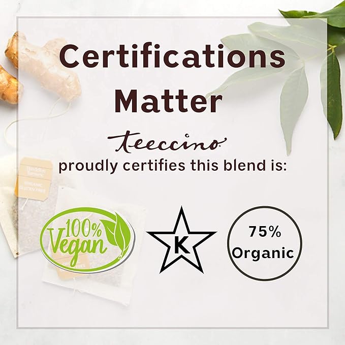 Teeccino Vanilla Nut Herbal Tea &amp Chicory Coffee Alternative Bundled Collection Caffeine Free &amp Acid Free Prebiotic for Natural Energy