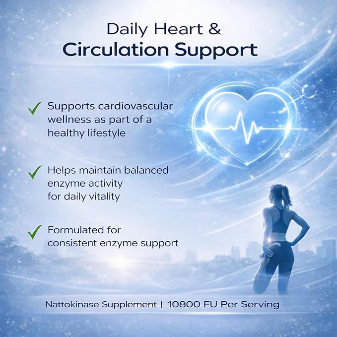 Ultimate Nattokinase Capsules Nattokinase Supplement Organic 10800 FU Per Serving for Heart Health and Daily Wellness Support Vegan Gluten Free 60 Capsules (2)