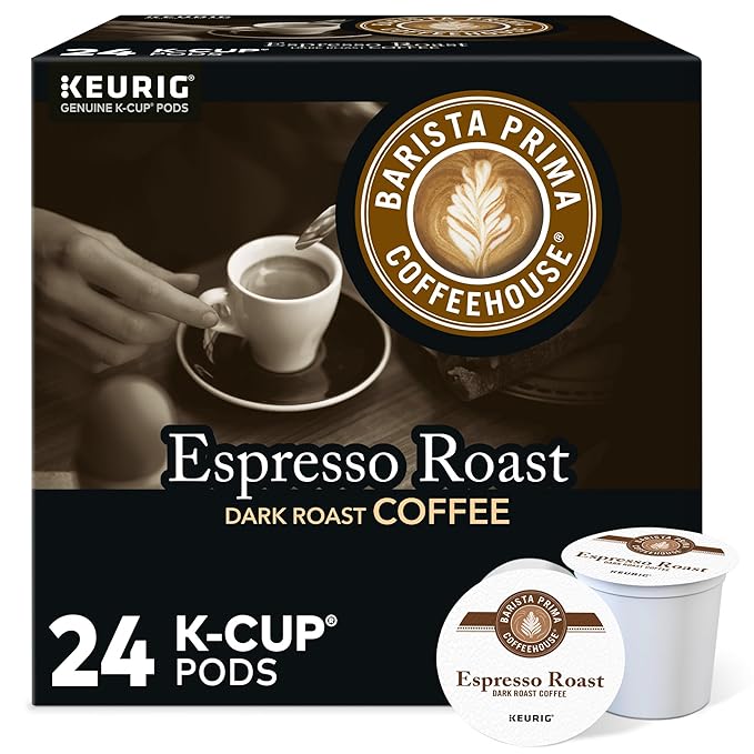 Barista Prima Coffeehouse Espresso Roast Coffee Keurig Single Serve K-Cup Pods 96 Count