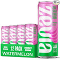 Zevia Zero Sugar Energy Drink Watermelon 12 oz Cans (12-Pack) – Naturally Sweetened Non-GMO Project Verified Gluten-Free Vegan