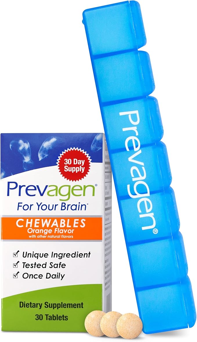 Prevagen Regular Strength - 30 Orange Chewable (1 Month Supply) 10mg of Apoaequorin Plus Vitamin D3