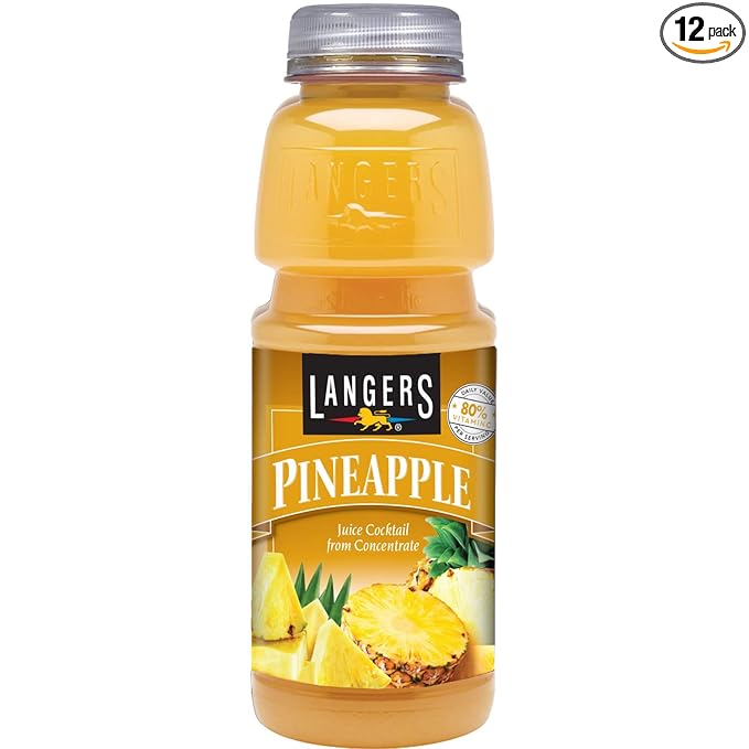 Langers Juice Pineapple Cocktail Juice 15.2 Fl Oz (Pack of 12)