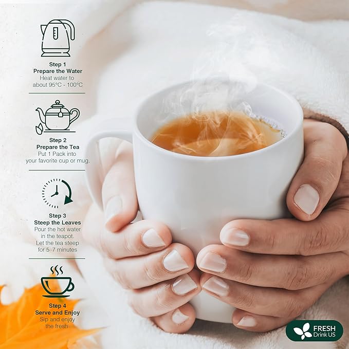 FreshDrinkUS Oregano Leaf Tea | 135 Tea Bags – Pure Herbal Infusion from Origanum vulgare - Naturally Bold &amp Aromatic Flavor - Premium Quality Sustainably Sourced. Vegan