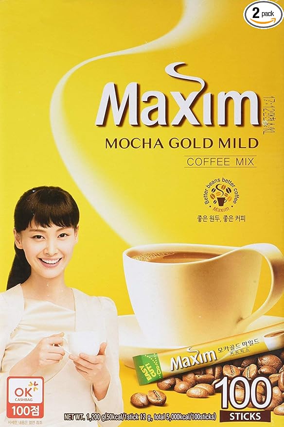 Maxim Coffee Mix Instant Coffee (11.8 g / pk) (Mocha Gold Mild 100 pk x 2)