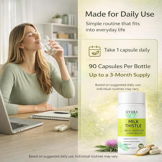 Milk Thistle Detox Botanical Blend for Daily Wellness Support — Includes Turmeric Inositol &amp Vitamin C — 60 Veg Capsules (1)