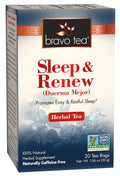 Bravo Tea Sleep &amp Renew Herbal Tea Caffeine Free 20 Tea Bags 6 Count