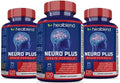 Neuro Plus Brain &amp Focus Formula - Brain Booster Supplement Supports Mental Clarity &amp Focus - Enhances Concentration &amp Mental Energy – 120 Capsules (3 Pack)