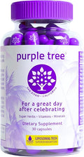purple tree Post-Celebration Wellness Supplement for Liver Support &amp Hydration | Liposomal Dihydromyricetin (DHM) L-Glutathione Milk Thistle B Vitamins Minerals Willow Bark | 30 Pills