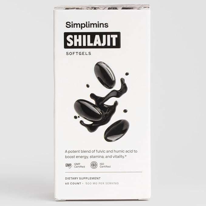 Liquid Shilajit Softgels Himalayan Resin Extract + Piperine | Adaptogenic Energy &amp Focus Formula | 500mg Fulvic Acid Complex | 60 Count | Mess-Free &amp Travel-Ready
