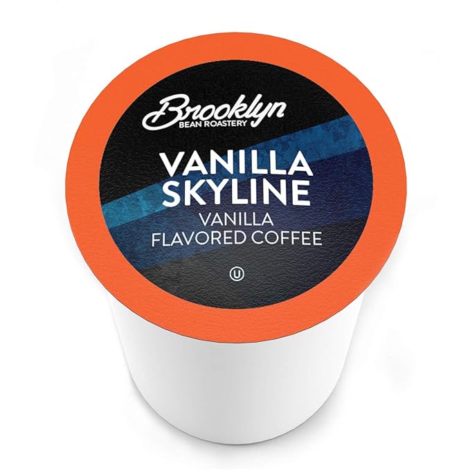 Brooklyn Beans Vanilla Skyline Flavored Gourmet Coffee Pods Compatible with 2.0 Keurig Coffee Pods Brewers 72 Count