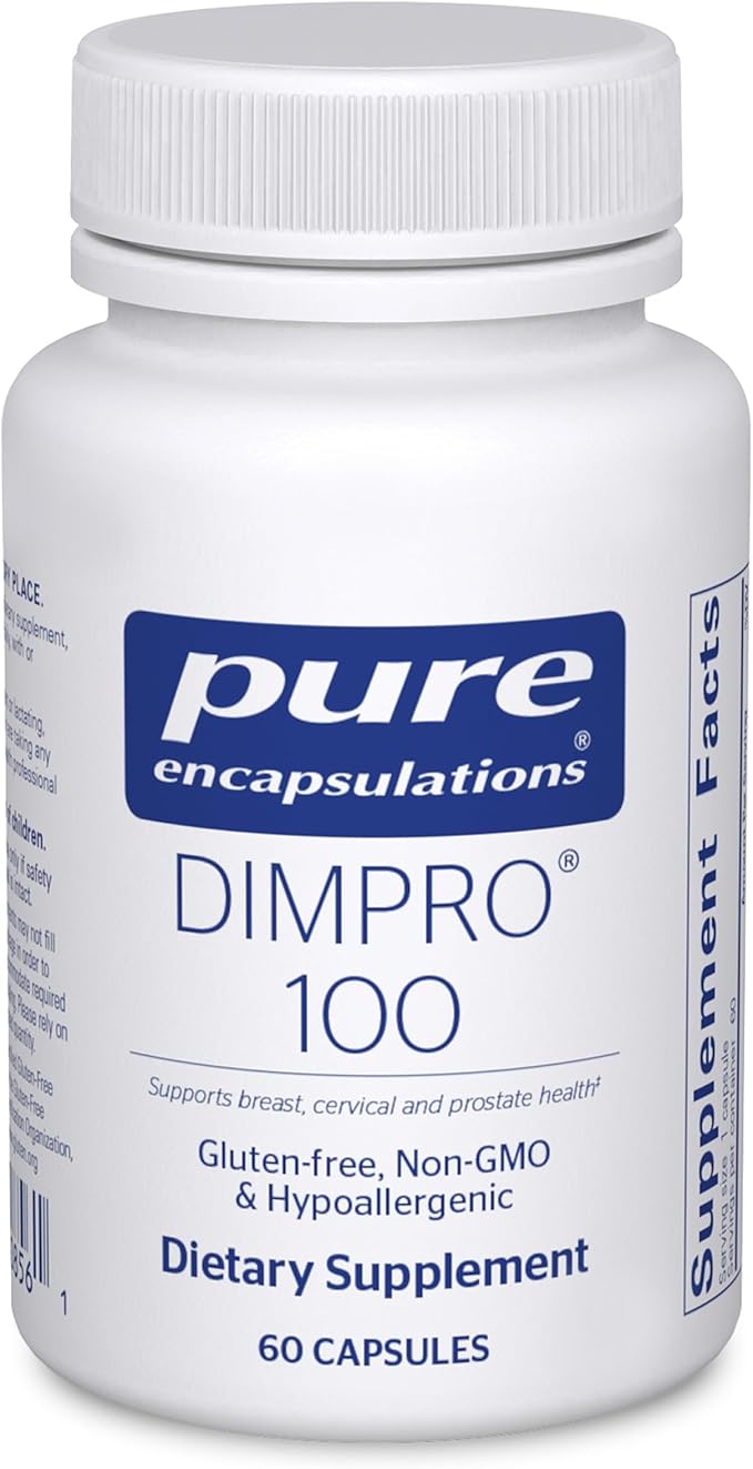 Pure Encapsulations DIMPRO 100 - Diindolylmethane Supplement - for Breast Cervical &amp Prostate Health - Gluten Free &amp Vegan - 60 Capsules