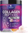Collagen Peptides Powder - Hydrolyzed Type 1 &amp 3 Collagen Powder 20g per Serving with Hyaluronic Acid &amp Biotin - Vital Nails Skin &amp Joint Support - No Sugar Unflavored Bottled in USA -