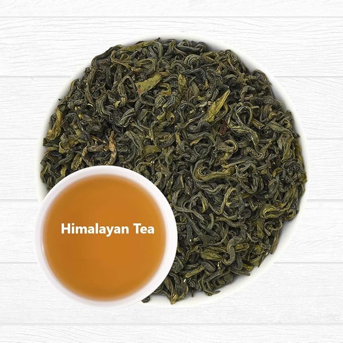 Snow Hill Himalayan Organic Green Tea Leaf 100 Cups 100% Natural Sun Dried Tea POWERFUL ANTI-OXIDANTS - From Mt. Evesrest Country Nepal