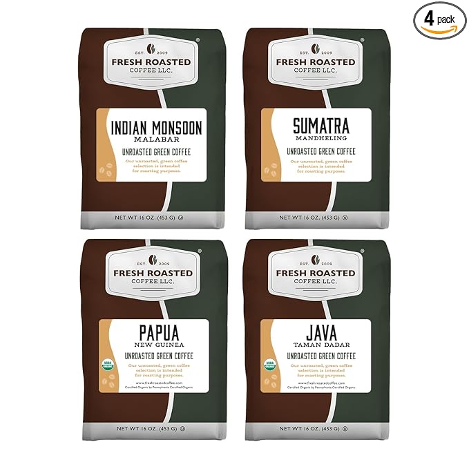 Fresh Roasted Coffee Unroasted Indo-Pacific Home Roasting Starter Kit Kosher