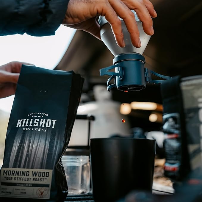Killshot Coffee Morning Wood Dark Roast Ground Coffee - 12 Ounce Bag