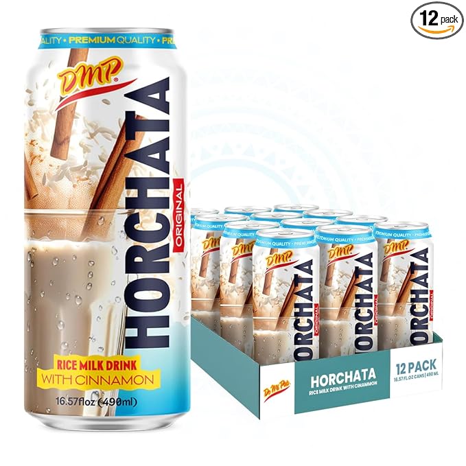 De Mi Pais Horchata Rice Milk Drink with Real Cinnamon Pieces Made with Real Ingredients for a Creamy Authentic Taste Shake Well for a Refreshing Beverage Perfect for Groceries 16.57 Fl Oz 12-Pa