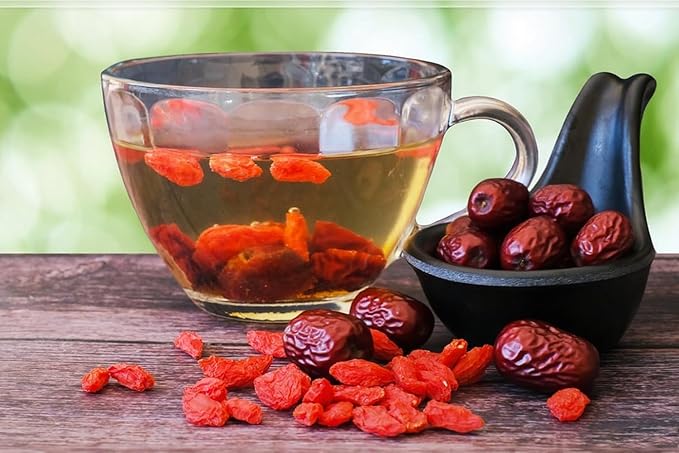 DABC OAK LAND Goji Berries 3LB Wolfberry Premium Large Berry Form5A Wolfberry 100% Natural Sun-Dried Whole Fruit Sulfate &amp Additive Free Great Flavor for SoupDrinks Snacks Beverages 3LB/Bag