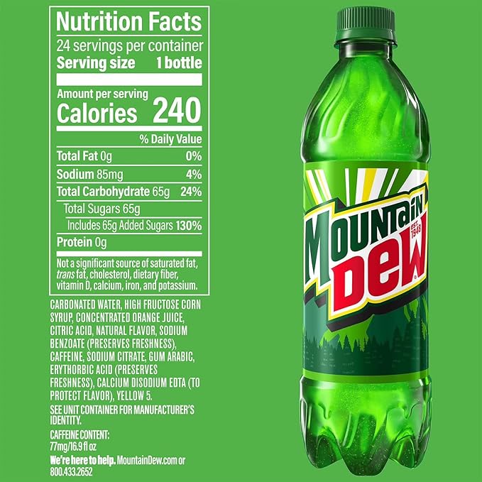 Mountain Dew's Original16.9 fl oz Bottles (Pack of 24)
