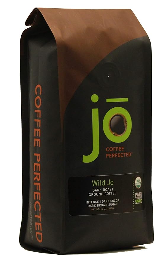 JO COFFEE: Ground Coffee Bundle Morning Jo Coffee 12 oz No Fun Jo Decaf Coffee 12 oz and 2 lb Wild Jo Dark French Roast Coffee 12 oz Swiss Water Process USDA Certified Gluten-Free