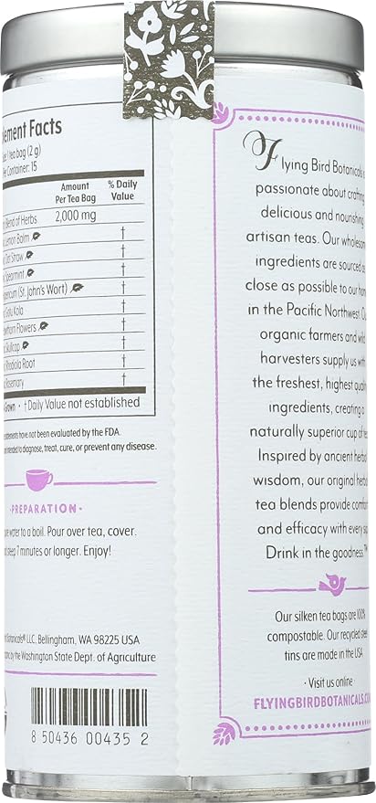 FLYING BIRD BOTANICALS Tea Peaceful Spirit 15 CT