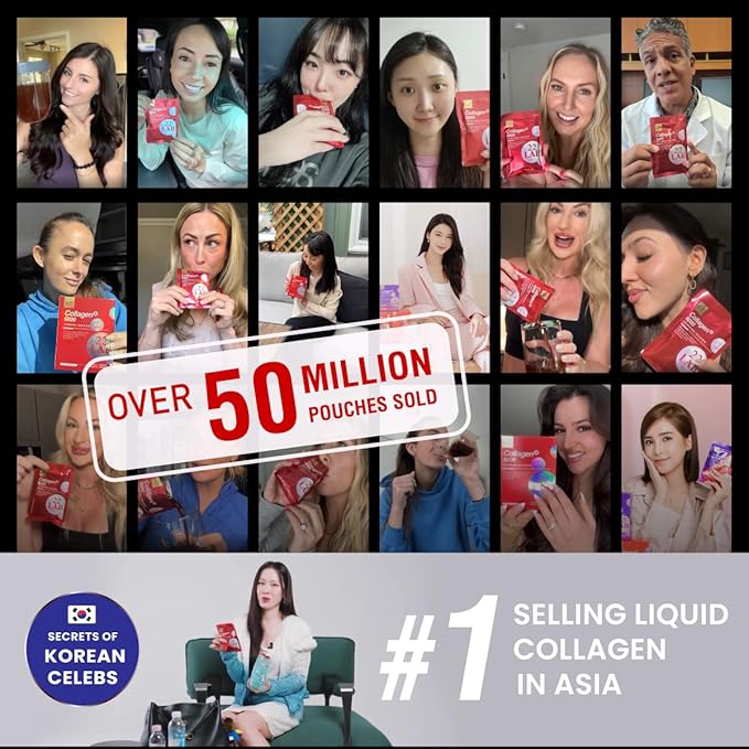 m2 Liquid Collagen for firmer Skin Night Beauty Drink with GABA Biotin Secrets of Korean Celebs Sleep Repair in One Step | Scientifically Proven 68% Collagen Boost in 24HR No Added Sugar (8pk)