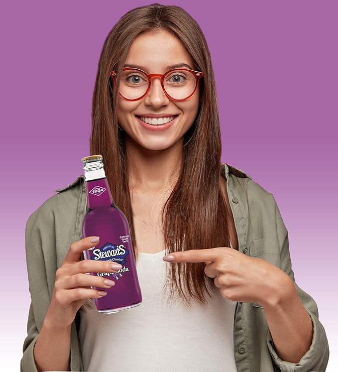 Stewart's Grape Soda 12 fl oz (12 Glass Bottles)