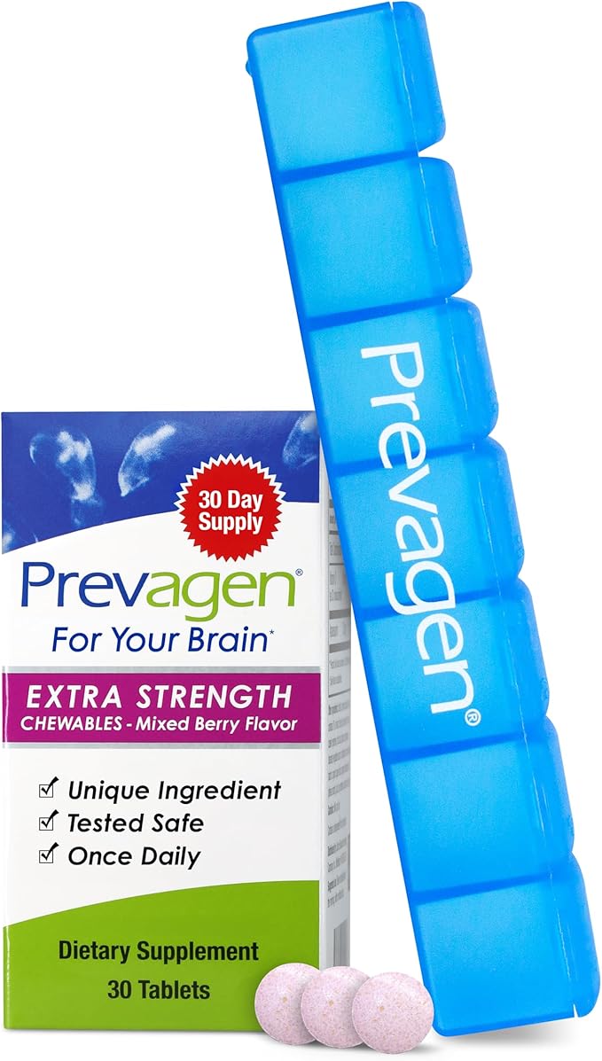 Prevagen Extra Strength - 30 Mixed Berry Chewables (1 Month Supply) 20mg of Apoaequorin Plus Vitamin D3