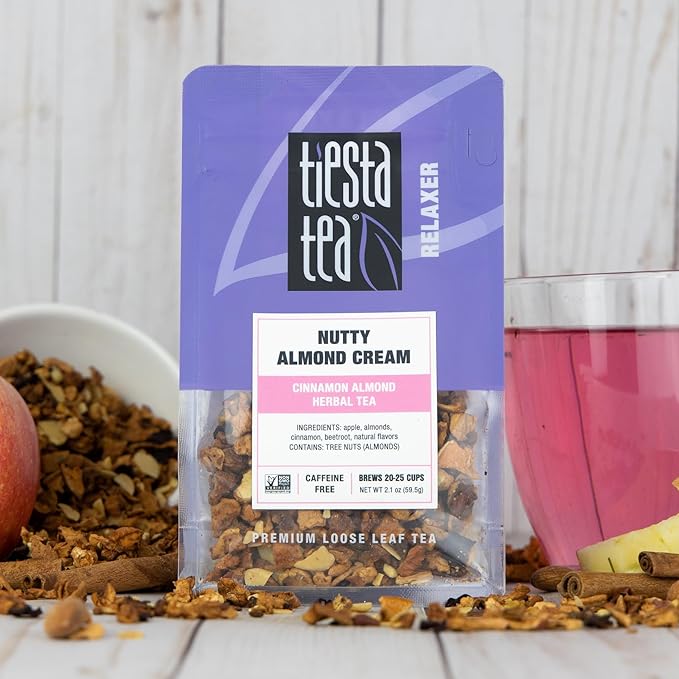 Tiesta Tea - Loose Leaf Herbal Tea Gift Box Medium to Non-Caffeinated Assorted Blends 3 Pouches for Hot &amp Iced Brews Variety Pack Maui Mango Nutty Almond Cream and Pomegranatopia