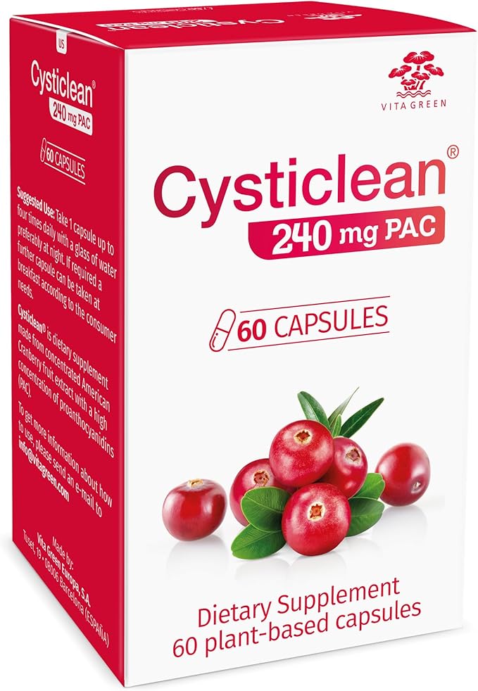 Cysticlean Cranberry PAC Supplement – 240 mg PAC Sugar-Free – Urinary Tract Infection Support – Most Effective Cranberry Pills for Cystitis &amp Interstitial Cystitis Relief