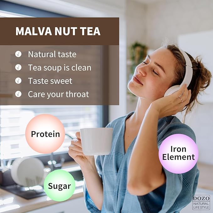 DOZO Malva Nut 7.05oz/200g Pang Da Hai Tea Niranjan Phal 100% Natural Herbal Tea 胖大海 润喉茶