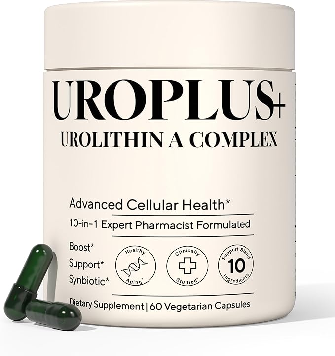 Plus+Ultra Urolithin A 1250mg + NAD+ Longevity Supplement | Clinically Studied Ingredients to Support Cellular Energy Muscle Recovery &amp Anti-Aging | Liposomal 10-in-1 with NR &amp Resveratrol