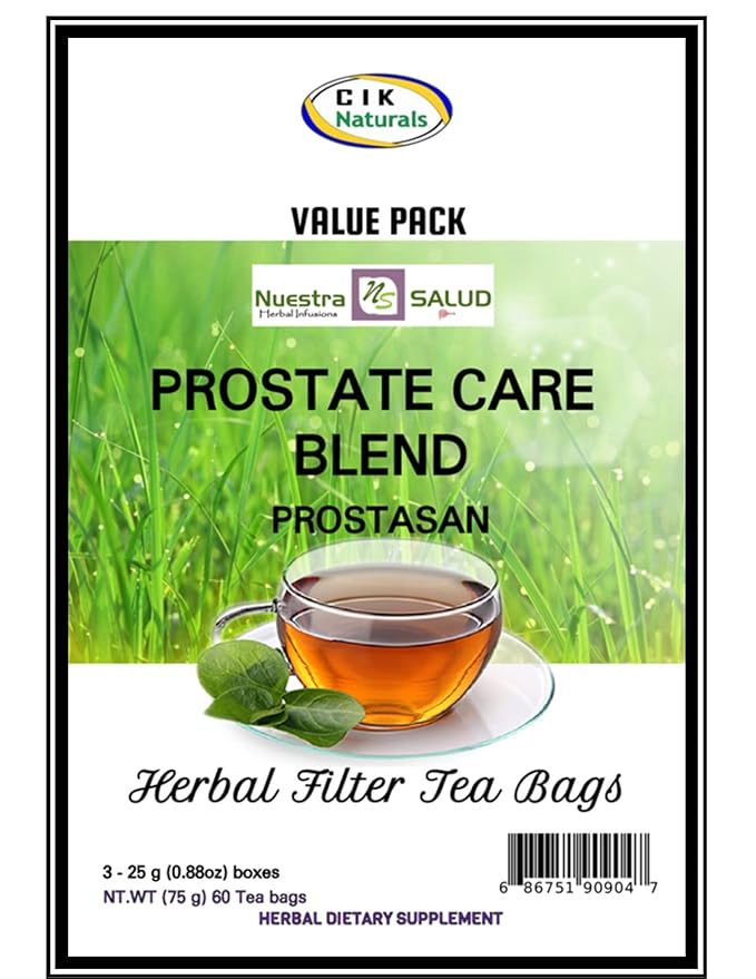 Prostate Tea - Herbal Tea Blend - Prostasan Te - Value Pack (60 Tea bags) 100% Natural Great Benefits Drinking Tea