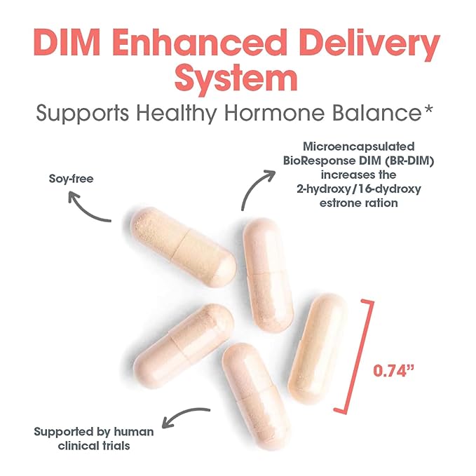 ARG DIM Enhanced Delivery System - Supports Estrogen Metabolism - Delivers 300 mg Bioavailable Diindolylmethane Complex - Vegetarian &amp Soy-Free - 30 Servings - 120 Capsules