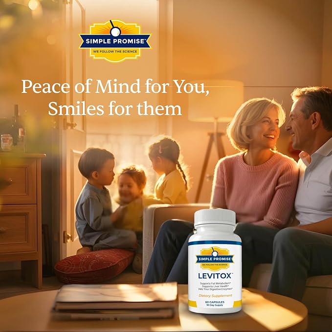 Simple Promise Levitox - Milk Thistle Liver Detox Supplement with Dandelion Root and Artichoke Extract - Supports Liver Health Metabolism and Digestion - 60 Capsules