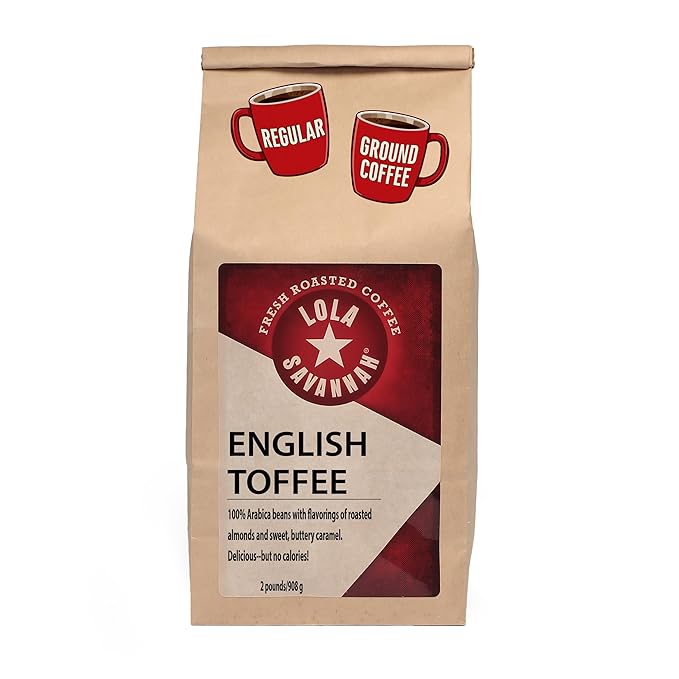 Lola Savannah English Toffee Ground Caffeinated Coffee 2lb