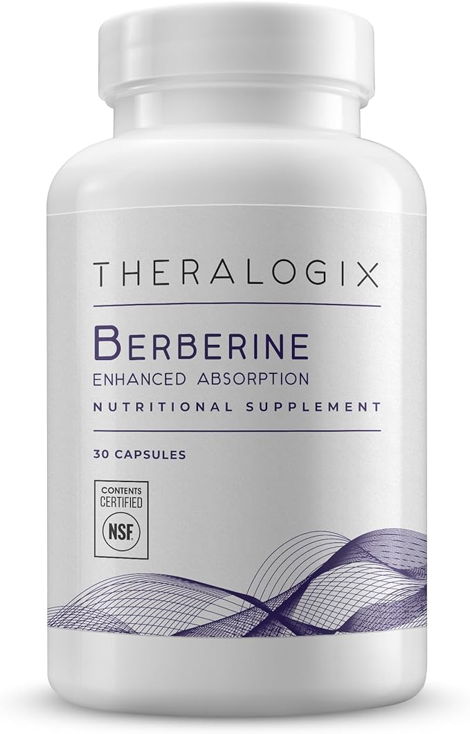 Theralogix Berberine Enhanced Absorption - 30-Day Supply - Made with Berberine Phytosome to Help Support Healthy Metabolism &amp Hormone Balance* - NSF Certified - 30 Capsules