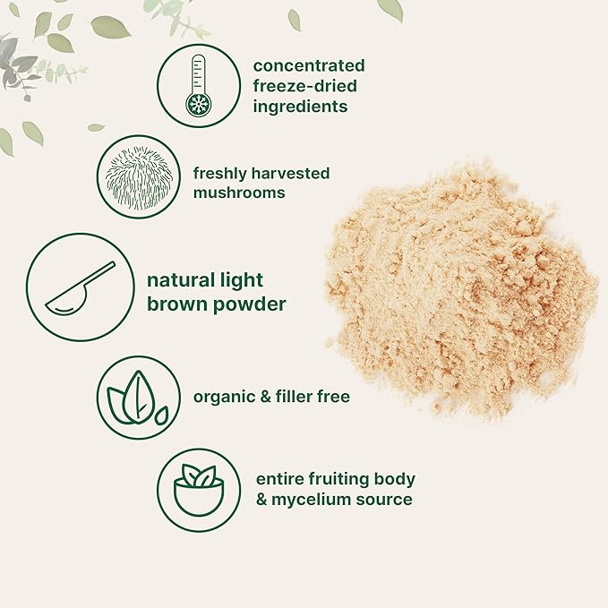 Micro Ingredients Multi Collagen Complex &amp Lions Mane Mushroom Supplement Powder Bundle 2 Pack | Grass-Fed Collagen Peptides | Natural Superfood for Brain Energy &amp Immune Health