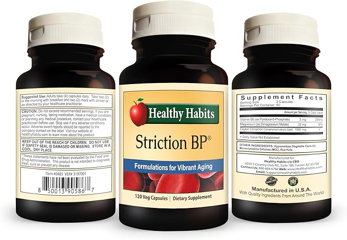 Healthy Habits StrictionBP Bottle 120 Veg Capsules